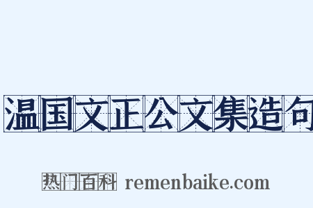 温国文正公文集造句是什么意思的图片